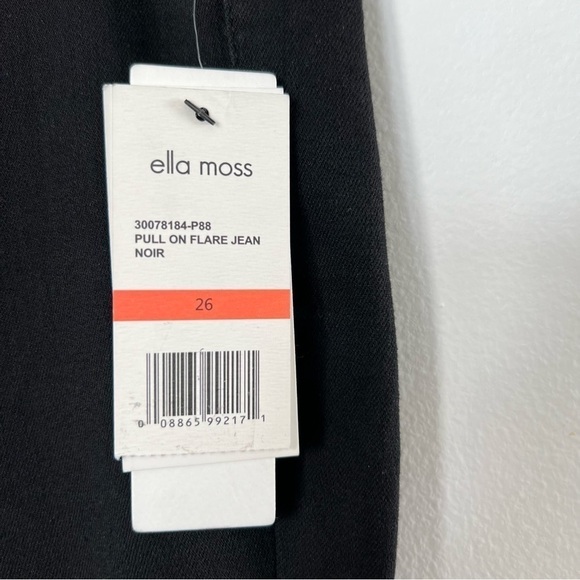 🆕 Ella Moss Anthropologie Pull on Flare Jeans Junior Black - Picture 7 of 13